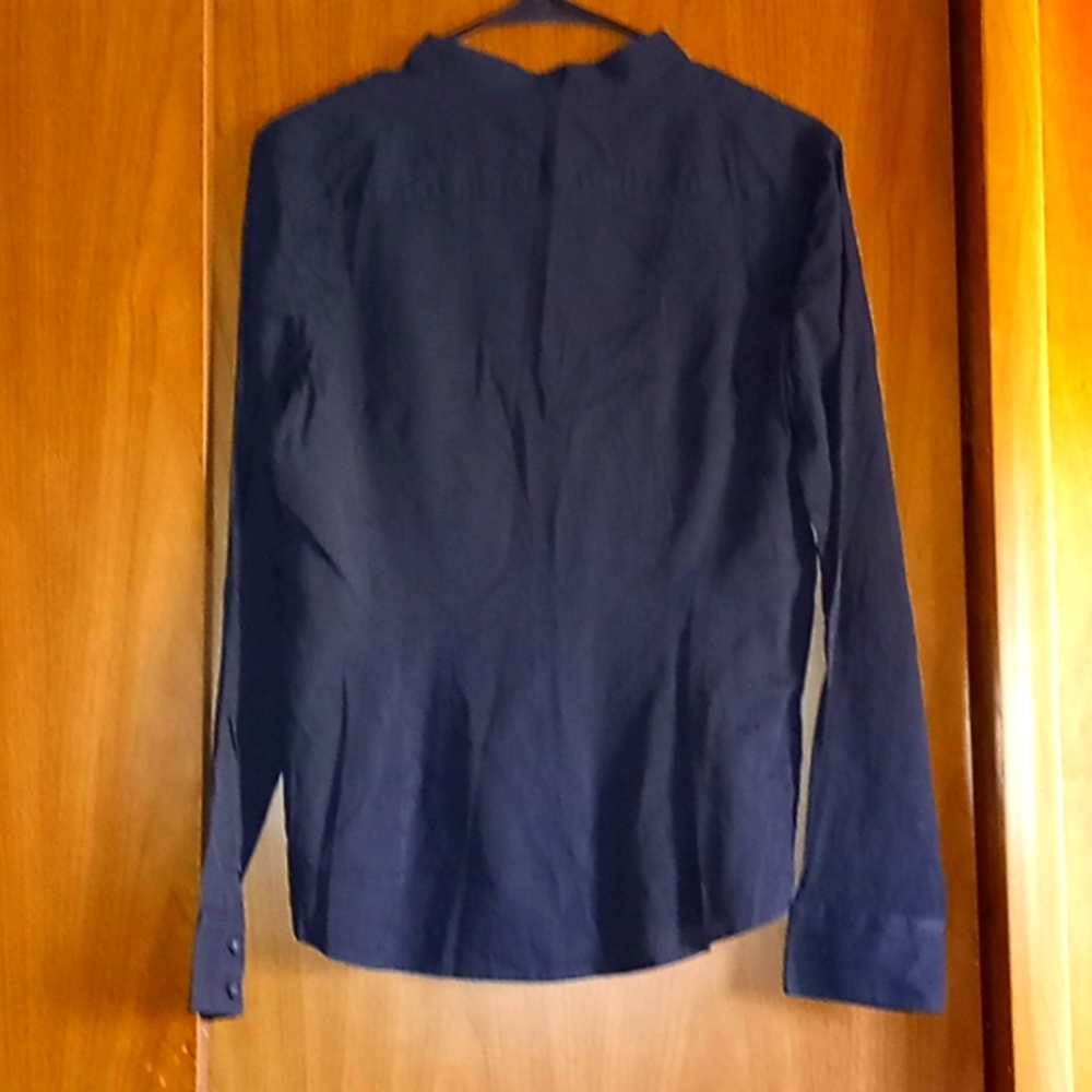 Express Design Studio Semi Sheer Button Down Blou… - image 2